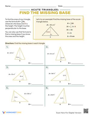 Find Missing Base of Acute Triangle
