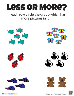 Less or More Worksheet