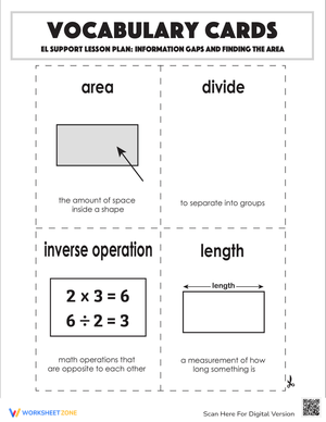Find the Area Vocabulary