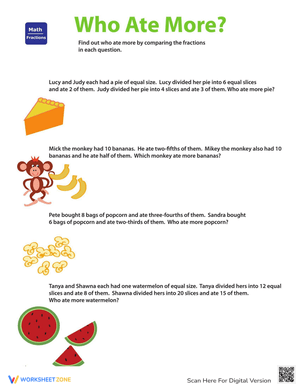 Introducing Fractions Worksheet