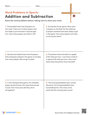 Sports Word Problems