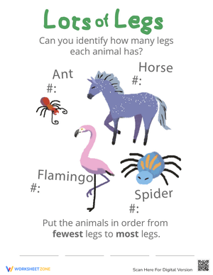 Legs Multiplication Worksheet