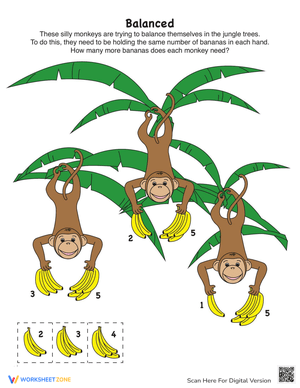 Jungle Monkey Banana Balance Activity