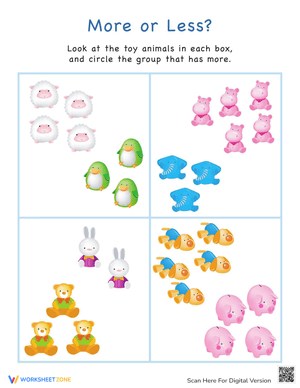 Toy Animals Addition Worksheet