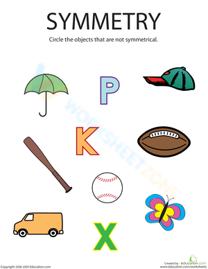 Lines of Symmetry Practice Worksheet