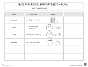 Glossary: Can You Compare?