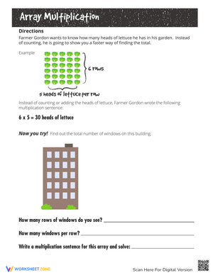 Arrays for Multiplication Practice
