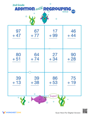 Double-Digit Vertical Addition Drills