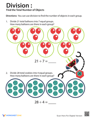 Find the Total Number of Objects Division