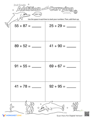 Addition Carrying Coloring Learning