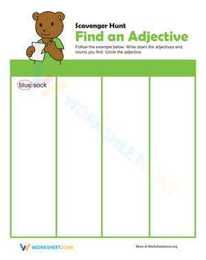 Identifying Adjectives Practice Worksheet