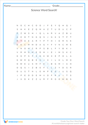 Science Word Search!