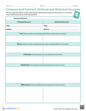 Compare and Contrast Fictional and Historical Accounts