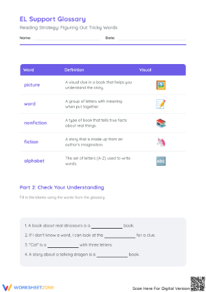Grade 1 Tricky Words — Printable No-Prep ELA Worksheet