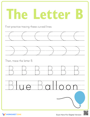 Practice Tracing the Letter B