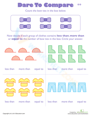 Dare to Compare: Skills Worksheet