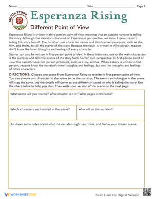 Novel Study: Esperanza Rising - Different Points of View