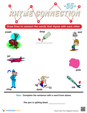 Rhyme Connection Worksheet