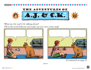 Comic Adventure: Creative Storytelling Worksheet