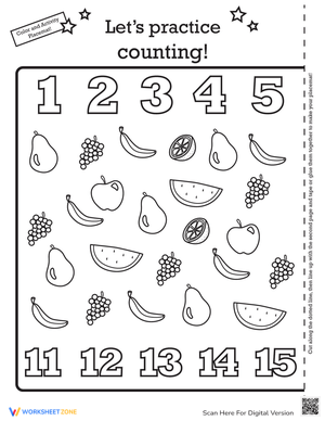 Count the Fruit Activity Placemat