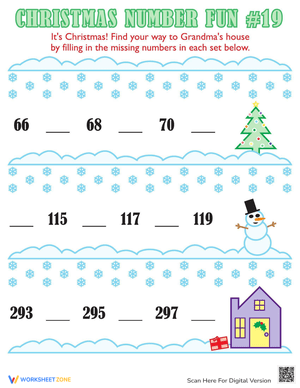 Christmas Numbers: Math Learning Worksheet