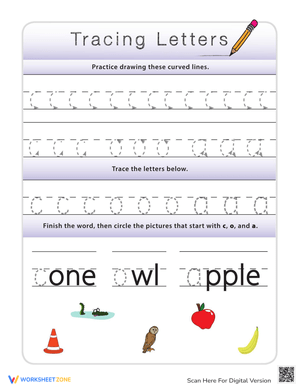 Tracing Lowercase Letters: Handwriting Fun