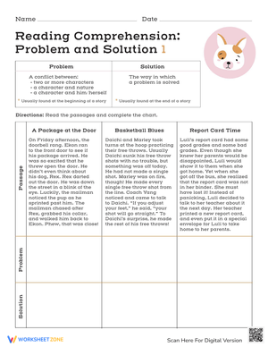 Grade 3 Identifying Problems and Solutions in Reading Worksheets 2024