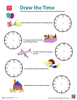 Telling Time: Quarter Past/To Practice
