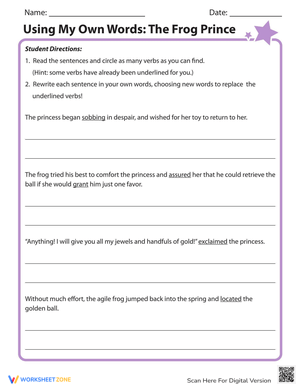 Summarizing 'The Frog Prince' Story