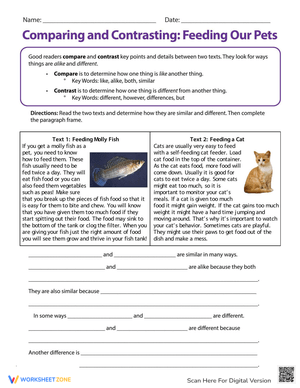 Compare and Contrast: Feeding Pets