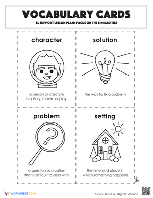 Vocabulary Cards: Focus on the Similarities