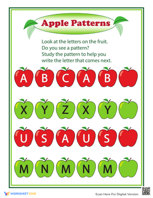 Patterns of Apples Worksheet
