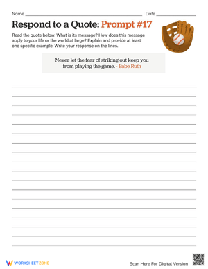 Respond to a Quote Writing Prompt