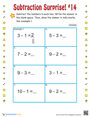 Subtraction Surprise: Practice Subtraction Skills