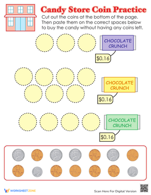 Candy Store: Coin Practice for Kids