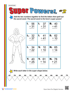 Two Digit Addition Worksheet