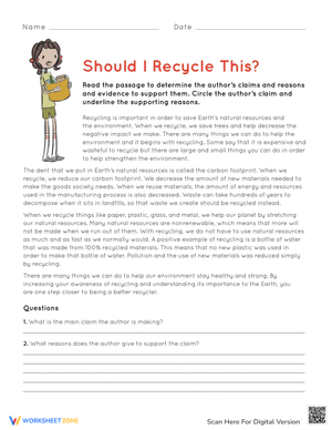 Should I Recycle This? - Recycling Nonfiction Text