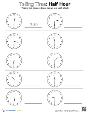Telling Time: Hour - Practice Telling Time