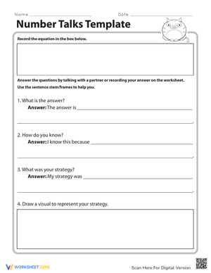 Number Talks Template