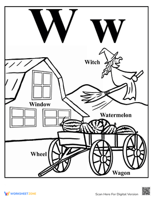 Coloring Alphabet W: Learning the Alphabet