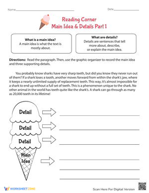 Reading Corner: Main Idea and Details