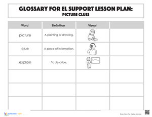 Glossary: Picture Clues