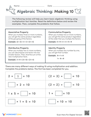 Making 10: Math Practice