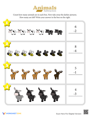 Subtraction Action: Learning Subtraction
