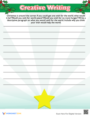 Christmas Writing Prompt Worksheet