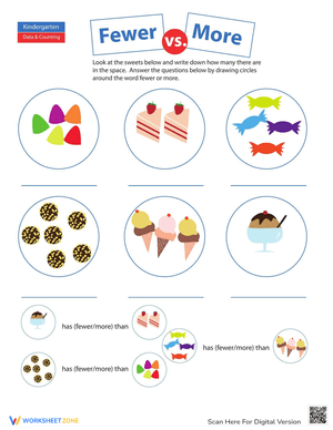 More or Less: Practice Comparing Numbers