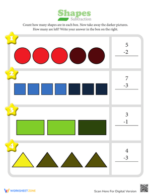 Subtraction Action Worksheet