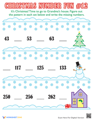 Christmas Numbers Practice
