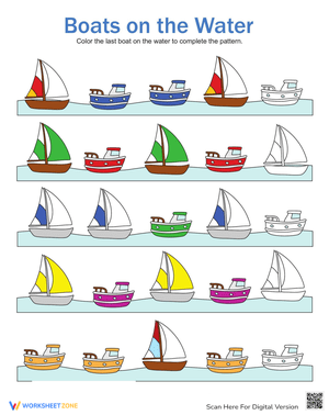 Boat Patterns Worksheet