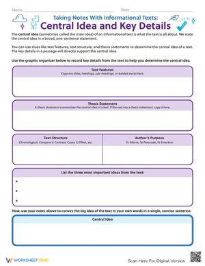Taking Notes with Informational Texts